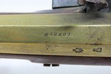c1813 BRASS OCTAGONAL BARREL KETLAND FLINTLOCK Mountain Man Pistol
Antique With Birmingham Proofs and Tombstone Trademark - 12 of 19
