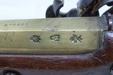 c1813 BRASS OCTAGONAL BARREL KETLAND FLINTLOCK Mountain Man Pistol
Antique With Birmingham Proofs and Tombstone Trademark - 11 of 19