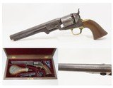 1862 COLT M1851 NAVY .36 Revolver GUNFIGHTER CIVIL WAR WILD WEST Antique CASE, AMMO, POWDER FLASK, BALL/BULLET MOLD, ELEY CAP TIN - 1 of 22