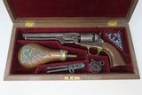 1862 COLT M1851 NAVY .36 Revolver GUNFIGHTER CIVIL WAR WILD WEST Antique CASE, AMMO, POWDER FLASK, BALL/BULLET MOLD, ELEY CAP TIN - 3 of 22