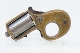 c1874 7-SHOT .22 JAMES REID Friend KNUCKLE DUSTER Revolver ENGRAVED Antique BRASS KNUCKLE - PISTOL COMBO - 2 of 13