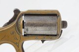 c1874 7-SHOT .22 JAMES REID Friend KNUCKLE DUSTER Revolver ENGRAVED Antique BRASS KNUCKLE - PISTOL COMBO - 13 of 13