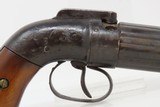 GOLD RUSH Era ALLEN & THURBER Antique WORCHESTER Period Revolver PEPPERBOXENGRAVED First DA Revolving Percussion Pistol - 17 of 18