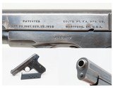 COLT Model 1903 POCKET HAMMERLESS .32 ACP Caliber Semi-Automatic C&R PISTOL WORLD WAR I Era POCKET Pistol with EXTRA MAGAZINE - 1 of 20