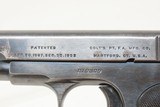 COLT Model 1903 POCKET HAMMERLESS .32 ACP Caliber Semi-Automatic C&R PISTOL WORLD WAR I Era POCKET Pistol with EXTRA MAGAZINE - 7 of 20