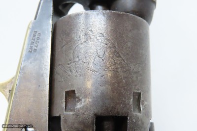c1860 SAMUEL COLT Model 1849 POCKET Revolver .31 CIVIL WAR Antique With Stagecoach Robbery Cylinder Scene! - Image 14 of 20
