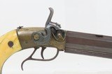 LONG BARRELED Antique ETHAN ALLEN Style SIDE HAMMER .36 Percussion Pistol
Mid-1800s Pistol with ANTIQUE IVORY GRIPS - 4 of 16