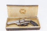 ORIGINAL BOX Antique SMITH & WESSON .38 S&W Safety Hammerless DA Revolver
VERY NICE Top Break 2nd Model with NICKEL FINISH - 2 of 20