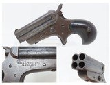 Antique CIVIL WAR Era SHARPS Model 4 .32 Caliber Rimfire PEPPERBOX Revolver WILD WEST GAMBLER 4-Shot Self Defense Pocket Gun - 1 of 17