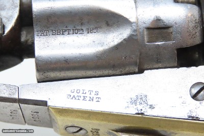 FIRST YEAR Produced CIVIL WAR Antique COLT Model 1862 .36 POLICE Revolver1861 4 1/2” 5-Shot Revolver Pocket Revolver - Image 6 of 18