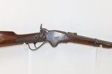 1860 SPENCER CAVALRY CARBINE .52 CARTOUCHE CIVIL WAR FRONTIER Antique With Clear Cartouches & Intriguing Adornments - 4 of 19