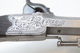 CASED, ENGRAVED BRACE of BELTHOOK PISTOLS .485 British Antique In Fitted Velvet Lined Case with Accoutrements - 12 of 25