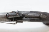 CASED, ENGRAVED BRACE of BELTHOOK PISTOLS .485 British Antique In Fitted Velvet Lined Case with Accoutrements - 14 of 25