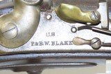 c1830 WHITNEY-BLAKE US Model 1816 FLINTLOCK Musket
.69 Smoothbore
Antique MEXICAN-AMERICAN WAR/CIVIL WAR Flintlock Made in 1830 - 6 of 20