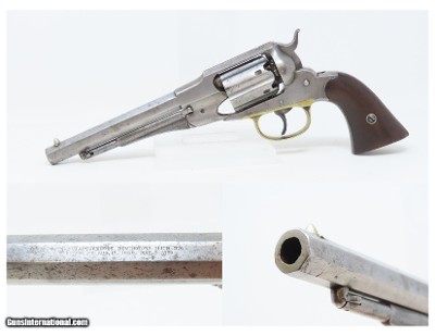 SCARCE Fluted Cylinder REMINGTON-RIDER .36 Cal Navy Revolver
c1863 Antique CIVIL WAR Era Revolver in “NAVY” Caliber