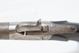 BRACE of ENGRAVED DAMASCUS Barrel POCKET Pistols 50 Boxlock Belgian Antique EBONY GRIPPED, FOLDING TRIGGER 1800s - 24 of 25