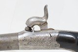 BRACE of ENGRAVED DAMASCUS Barrel POCKET Pistols 50 Boxlock Belgian Antique EBONY GRIPPED, FOLDING TRIGGER 1800s - 21 of 25