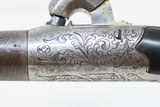 BRACE of ENGRAVED DAMASCUS Barrel POCKET Pistols 50 Boxlock Belgian Antique EBONY GRIPPED, FOLDING TRIGGER 1800s - 7 of 25