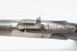 BRACE of ENGRAVED DAMASCUS Barrel POCKET Pistols 50 Boxlock Belgian Antique EBONY GRIPPED, FOLDING TRIGGER 1800s - 9 of 25