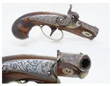 Antique Period Belgian DERINGER COPY Peter Kraft Columbia, South Carolina
Engraved, Pocket Sized Hideout Pistol
