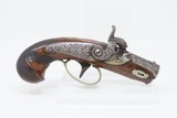 Antique Period Belgian DERINGER COPY Peter Kraft Columbia, South Carolina
Engraved, Pocket Sized Hideout Pistol - 4 of 19