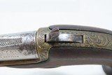 ENGRAVED Antique WILLIAMSON Single Shot CONVERTIBLE .41 Deringer w/ADAPTERRF/Percussion Combination Pistol w/ PERCUSSION ADAPTER - 7 of 18