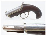 ENGRAVED Antique WILLIAMSON Single Shot CONVERTIBLE .41 Deringer w/ADAPTERRF/Percussion Combination Pistol w/ PERCUSSION ADAPTER - 1 of 18