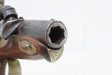 ENGRAVED Antique Belgian DERINGER .38 Percussion Pistol RIVERBOAT GAMBLERCALIFORNIA GOLD RUSH Era Pistol w/SILVER INLAYS - 7 of 17