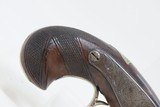 ENGRAVED Antique Belgian DERINGER .38 Percussion Pistol RIVERBOAT GAMBLERCALIFORNIA GOLD RUSH Era Pistol w/SILVER INLAYS - 3 of 17
