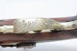 ENGRAVED Antique Belgian DERINGER .38 Percussion Pistol RIVERBOAT GAMBLERCALIFORNIA GOLD RUSH Era Pistol w/SILVER INLAYS - 12 of 17