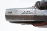 ENGRAVED Antique Belgian DERINGER .38 Percussion Pistol RIVERBOAT GAMBLERCALIFORNIA GOLD RUSH Era Pistol w/SILVER INLAYS - 10 of 17