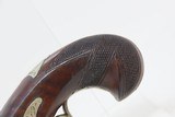ENGRAVED Antique Belgian DERINGER .38 Percussion Pistol RIVERBOAT GAMBLERCALIFORNIA GOLD RUSH Era Pistol w/SILVER INLAYS - 15 of 17