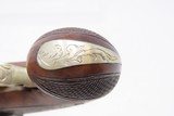 ENGRAVED Antique Belgian DERINGER .38 Percussion Pistol RIVERBOAT GAMBLERCALIFORNIA GOLD RUSH Era Pistol w/SILVER INLAYS - 11 of 17