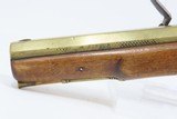JOHN GUEST LANCASTER PENNSYLVANIA FLINTLOCK Brass Barrel Pistol Antique PA Pistol Maker, Octagonal Barrel .38 Caliber - 18 of 18