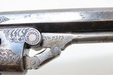 BEAUTIFULLY ENGRAVED, Cased JAMES BEATTIE Revolver English Antique Early Double Action Percussion Revolver - 19 of 23