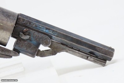 BEAUTIFULLY ENGRAVED, Cased JAMES BEATTIE Revolver English Antique Early Double Action Percussion Revolver - Image 23 of 23