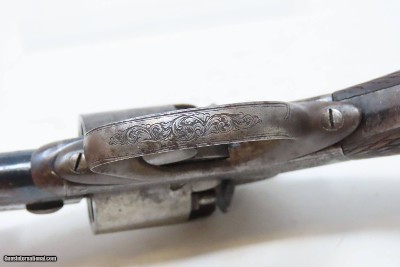 BEAUTIFULLY ENGRAVED, Cased JAMES BEATTIE Revolver English Antique Early Double Action Percussion Revolver - Image 17 of 23