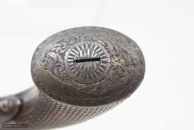 BEAUTIFULLY ENGRAVED, Cased JAMES BEATTIE Revolver English Antique Early Double Action Percussion Revolver - Image 16 of 23