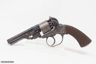 BEAUTIFULLY ENGRAVED, Cased JAMES BEATTIE Revolver English Antique Early Double Action Percussion Revolver - Image 7 of 23