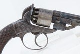 BEAUTIFULLY ENGRAVED, Cased JAMES BEATTIE Revolver English Antique Early Double Action Percussion Revolver - 22 of 23
