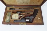 BEAUTIFULLY ENGRAVED, Cased JAMES BEATTIE Revolver English Antique Early Double Action Percussion Revolver - 3 of 23