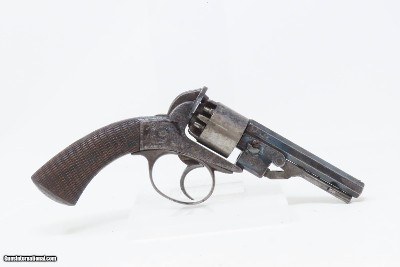 BEAUTIFULLY ENGRAVED, Cased JAMES BEATTIE Revolver English Antique Early Double Action Percussion Revolver - Image 20 of 23
