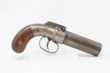 GOLD RUSH Era ALLEN & THURBER Antique WORCHESTER Period PEPPERBOX RevolverENGRAVED First DA Revolving Percussion Pistol - 15 of 18
