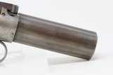 GOLD RUSH Era ALLEN & THURBER Antique WORCHESTER Period PEPPERBOX RevolverENGRAVED First DA Revolving Percussion Pistol - 18 of 18