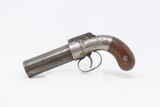 GOLD RUSH Era ALLEN & THURBER Antique WORCHESTER Period PEPPERBOX RevolverENGRAVED First DA Revolving Percussion Pistol - 2 of 18