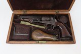 c1861 mfr CASED COLT Model 1849 POCKET .31 Revolver CIVIL WAR Antique With Stagecoach Robbery Cylinder Scene - 3 of 25