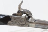 ENGRAVED Antique EUROPEAN Boxlock .38 DOUBLE BARREL SxS Percussion PistolMid-1800s CENTERHAMMER Coat/Belt Pistol - 15 of 16