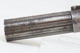 Antique STOCKING & Co. .28 Percussion PEPPERBOX Point & Shoot BELLY GUNENGRAVED Pre-CIVIL WAR Era 6-Shot Pepperbox - 5 of 17