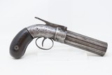 Antique STOCKING & Co. .28 Percussion PEPPERBOX Point & Shoot BELLY GUNENGRAVED Pre-CIVIL WAR Era 6-Shot Pepperbox - 16 of 17
