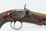 BRASS BARREL Antique GILLET of BRISTOL .50 Percussion Conversion PistolNAPOLEONIC WARS ERA English Pistol - 4 of 19